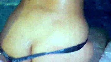 Want a quick pool fuck? Blonde stepsister rides in homemade cowgirl