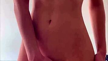 This Horny Teen Is Touching Her Shaved Pussy, Fingering Herself So Sexy 😍