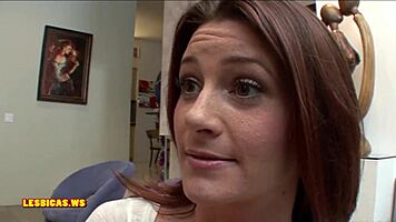 step mom shows daughter how to be lesbian with kissing and licking