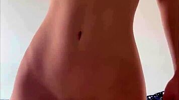 This Horny Teen Is Touching Her Shaved Pussy, Fingering Herself So Sexy 😍