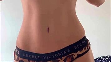 This Horny Teen Is Touching Her Shaved Pussy, Fingering Herself So Sexy 😍