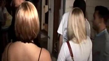 Wow, this busty college teen is getting screwed hard in public with a group 😏