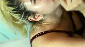 in the HOMEMADE kitchen, a BLONDE teen 18+ SUCKS and BLOWJOBS an amateur guy, capturing every sloppy detail in high definition