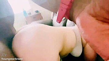 Youngstarbrazy & Bigbootilatte Share Passionate Interracial POV Love to Lie 2 Me