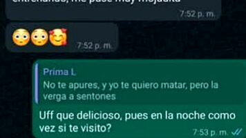 whatsapp with my cousin gets hot and ends in my room 😏