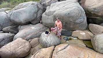 liberal couple from curitiba having sex on the trail with voyeur vibes