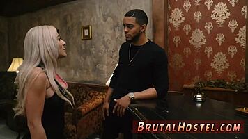 Brazilian blonde cutie Cristi Ann dominates with big tits and bdsm