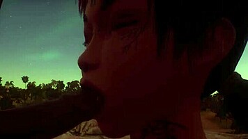 shannon gets rough interracial facial at party?