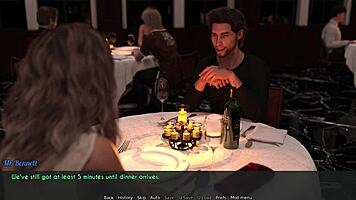 Intense cuckold dinner where wife and stepmother get fucked by Bennett in 3D anime.
