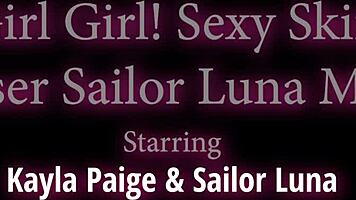 sailor luna chases skirt and makes kayla paige orgasm