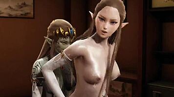 Futa Princess Zelda Creampied by Puppet in 3D Action