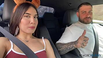 She masturbates in public while people watch.