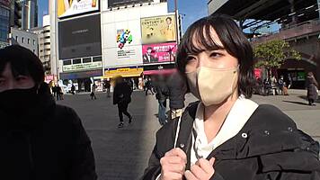 i touch 22-year-old japanese beauty's knee and she switches on