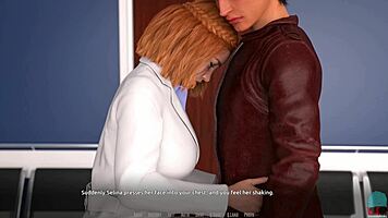 Intriguing rockstar roleplay with redhead brunette babe in game