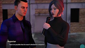 Intriguing rockstar roleplay with redhead brunette babe in game