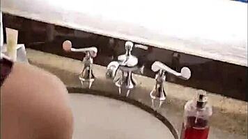 I met a tiny petite young freshman at the town club and fucked her in the hotel bathroom.