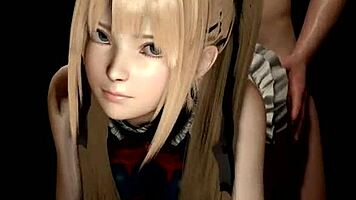 Marie Rose坐Hentai椅子上狂野骑乘！