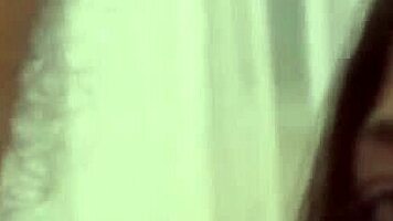 Naughty brunette takes hardcore anal fuck with big cock gaping