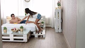 Teeny Lovers - Exotic Morning Blowjob with Katty West. Tanned Beauty Takes It Deep.