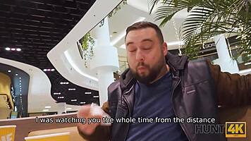 Belle fucked by stranger in toilet, bf watches