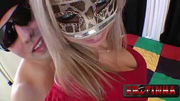 Wonderful blonde from the south, frotinha porn star showing big tits and ass in fetish shoes while cheating