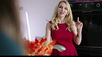 Thanksgiving Orgy: Aften Opal Fucks Mother-In-Law And Teen