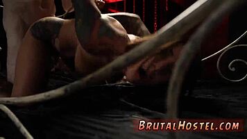 young tourist felicity gets fucked by huge dildo in bondage hd