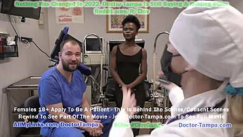 Doctor Tampa Performs Yearly Gyno Exam on Rina Arem with Nurse Stacy Shepard's Assistance