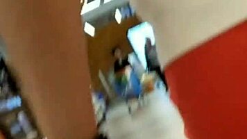 Young Girl Shows Off Her Tight Shorts And Nice Ass In The Market