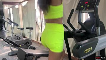 Trainer introduces new workout moves and bangs me hard during outdoor session. Gym session turned steamy fast.