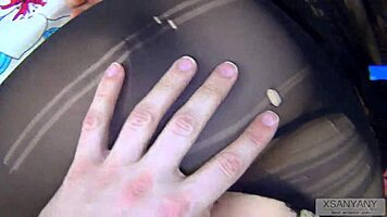 Tore Pantyhose For Fan Toy Fuck