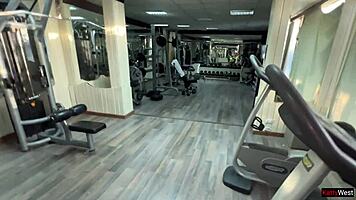 Trainer introduces new workout moves and bangs me hard during outdoor session. Gym session turned steamy fast.