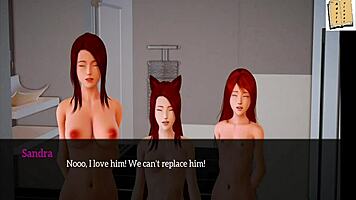 teen anime girl with small tits in hentai 3d cartoon