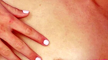 Ordinary cute teen gets naked in close-up for daddy's casting