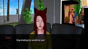 teen anime girl with small tits in hentai 3d cartoon