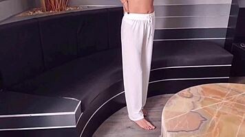 French Skinny Girl Sucks and Screws Fat Mexican in Bedroom.