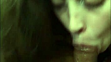 gorgeous natural big tit amateur givin an amazin bj and startin to swallow cum