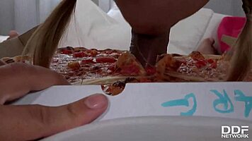 DELIVERY GIRL DEEPTHROATS FOR CUM IN MOUTH