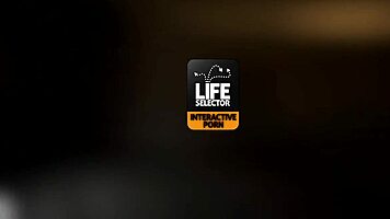 Blonde pornstar in rough threesome with deepthroat and riding interactive hardcore.