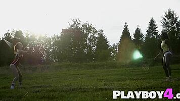 hot black model dances seductively with russian teen 😍