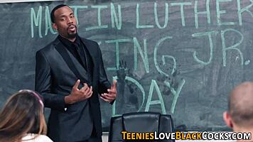 Watch Teen Get Eaten By Monster Cock!