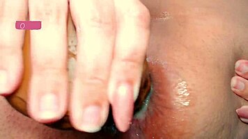 Hot bitch masturbates with dildo, dreaming of two cocks in her big ass.