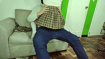 Mexican student fucks her teacher hard.