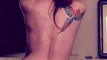 I breed the tall tattooed young 18+ nympho for the third time that day in amateur creampie session.