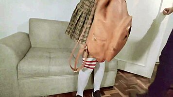 Mexican student fucks her teacher hard.