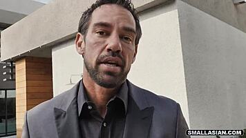 hey, we're teaming up on this hot asian teen in a wild threesome 😈