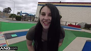 college girl kinsley anne sucks dick in a parked car