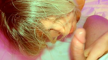 クリームパイと喉パイの精液射精集