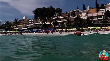 My Husband, My Unicorn, and Me Engage in Playful Activities on a Public Beach