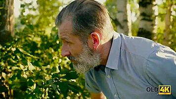 Old4k Beautiful Redhead With Glasses Rides Old Dick In The Woods. Fantasy Czech Cute Young 18+ Nature.